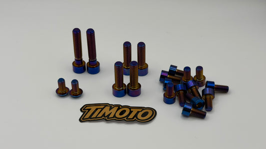 close up of v2 ridstar titanium bolt kit