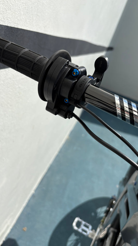 Talaria Throttle Titanium Bolts-close up