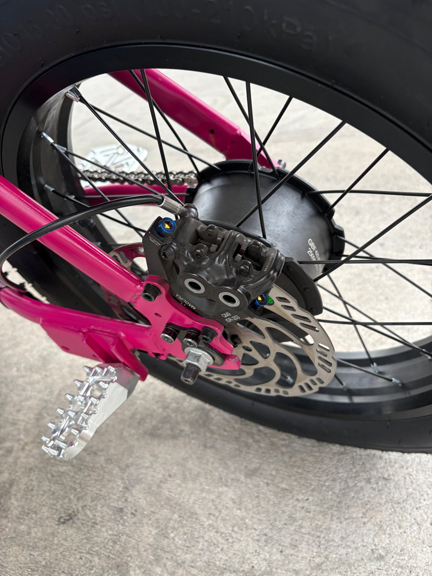 close up of caliper bolts macfox