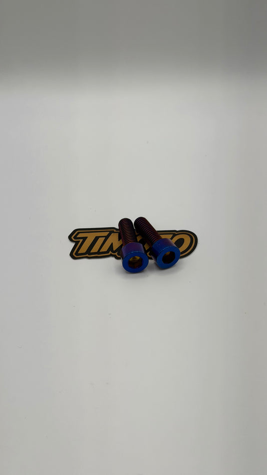 brake mount titnaium bolts up close